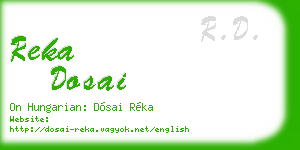 reka dosai business card