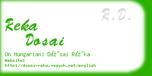 reka dosai business card